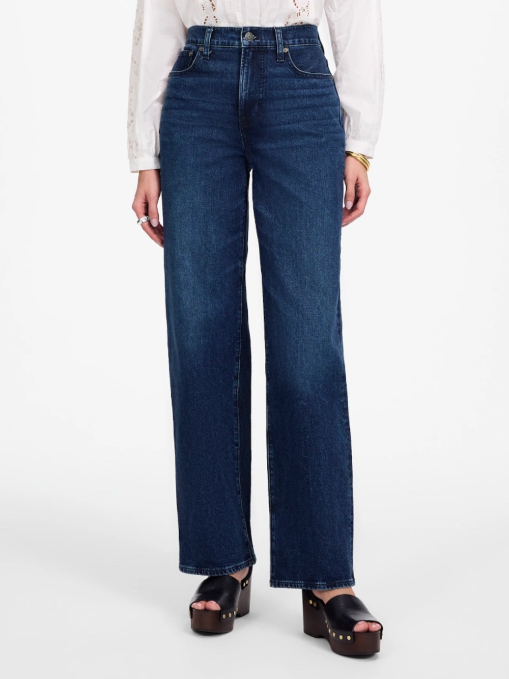 Madewell Perfect Vintage Wide-Leg Jean Nighthawk Wash Comfort Stretch Size 26
